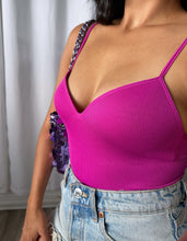 Load image into Gallery viewer, &quot;CRYSTAL&quot; FUCHSIA BODYSUIT
