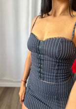 Load image into Gallery viewer, BLUE STRIPE SKIRT SET
