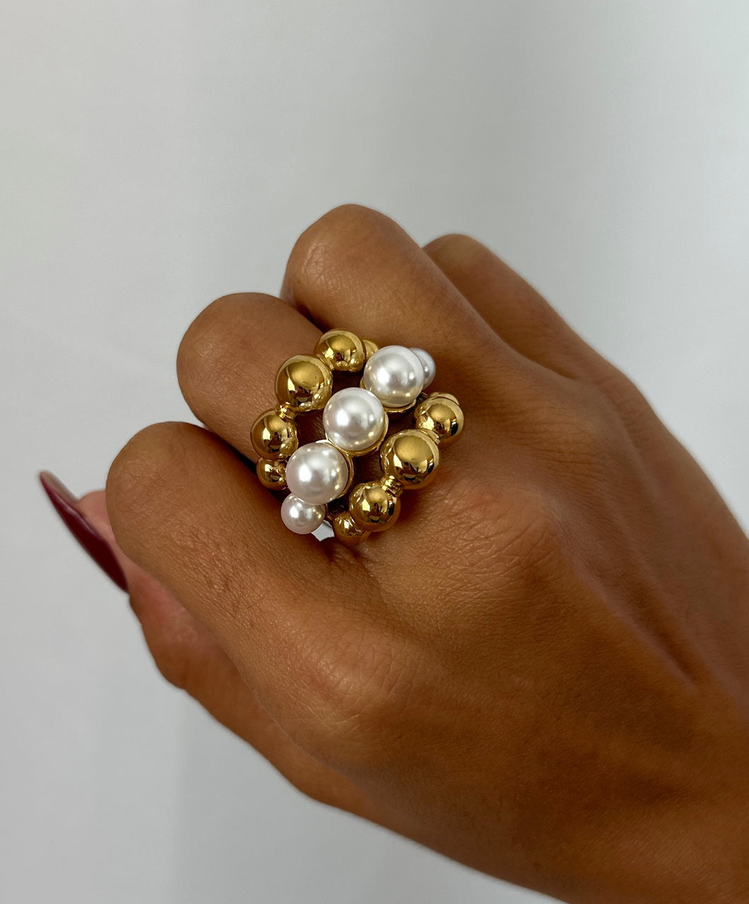 GOLDEN PEARL RING