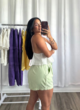 Load image into Gallery viewer, HIGH WAIST GREEN SHORTS
