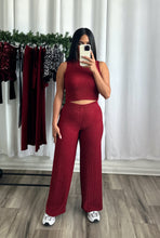 Load image into Gallery viewer, BURGUNDY PANTS SET
