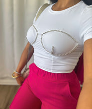 Load image into Gallery viewer, WHITE RHINESTONES TOP
