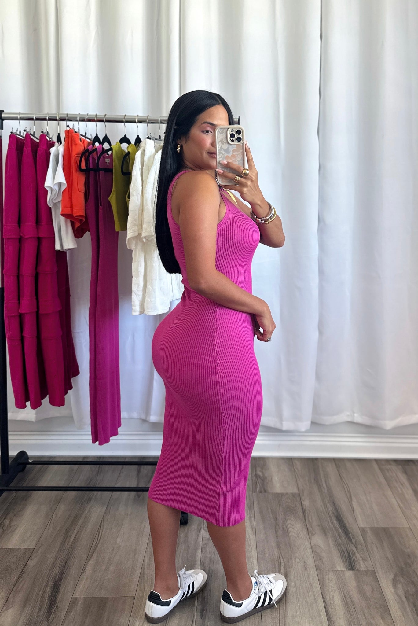 fuschia casual dress The Lilian Fuchsia Floral Maxi Dress - All Dresses