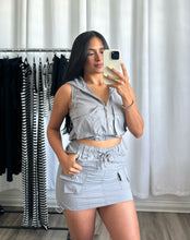 Load image into Gallery viewer, &quot;PASSPORT&quot; GREY CARGO SKIRT
