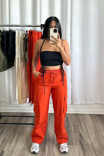 Load image into Gallery viewer, ORANGE CARGO PANTS
