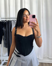 Load image into Gallery viewer, BLACK CORSET TOP
