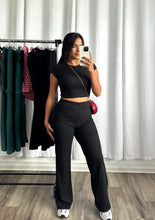 Load image into Gallery viewer, &quot;LEANDRA&quot; BLACK PANTS SET
