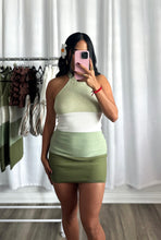 Load image into Gallery viewer, HALTER NECK GREEN DRESS
