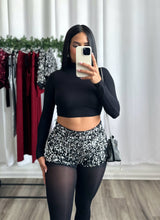 Load image into Gallery viewer, SEQUIN HIGH WAISTED SHORT
