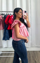 Load image into Gallery viewer, PINK RUFFLE TOP
