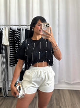 Load image into Gallery viewer, RHINESTONES BLACK TOP
