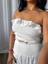 Load image into Gallery viewer, WHITE LINEN SKIRT SET

