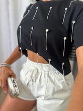 Load image into Gallery viewer, RHINESTONES BLACK TOP
