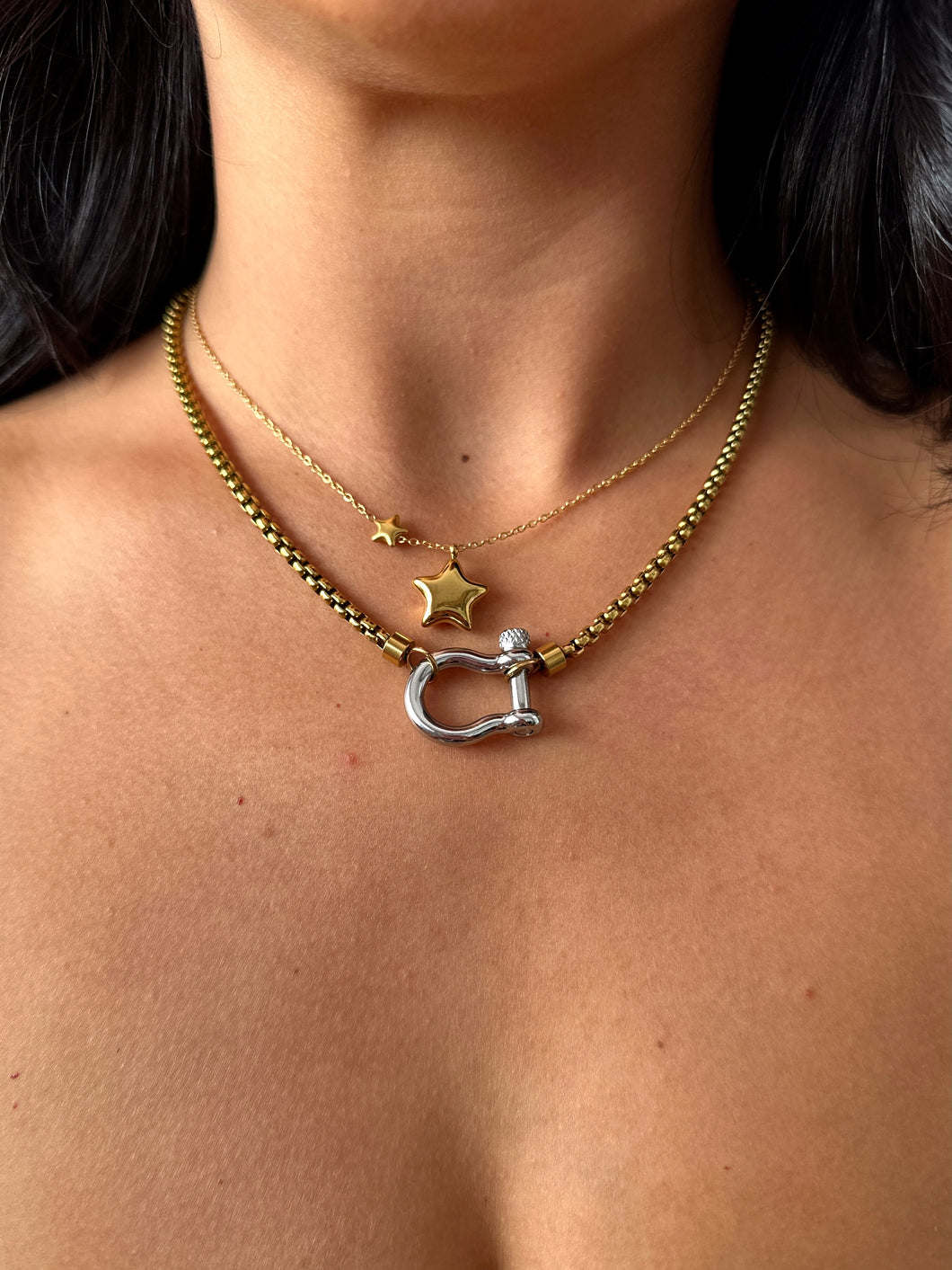 MODERN NECKLACE (TWO TONES)