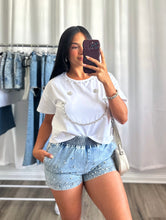 Load image into Gallery viewer, RHINESTONES DENIM SHORT

