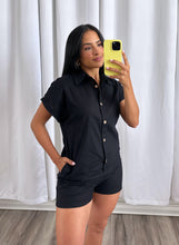 Load image into Gallery viewer, &quot;OCTOBER&quot; BLACK ROMPER (RESTOCK)
