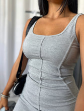 Load image into Gallery viewer, GREY BASIC DRESS
