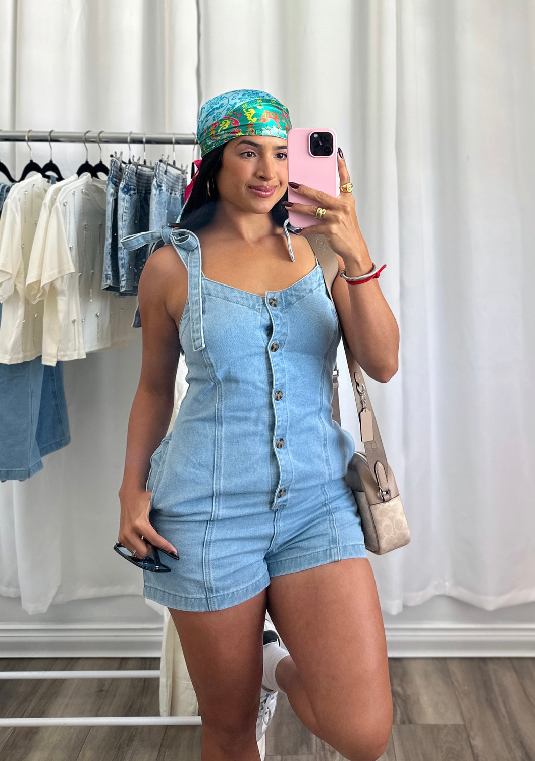 DENIM ROMPER