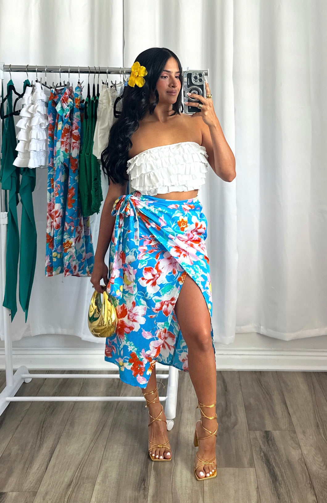 TROPICAL WRAP SKIRT