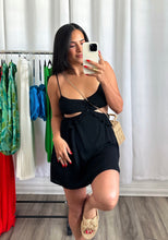 Load image into Gallery viewer, &quot;UNIQUE&quot; BLACK RUFFLE DRESS
