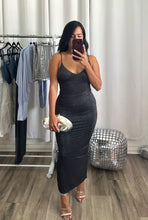 Load image into Gallery viewer, NEW YEARS EVE BLACK/SILVER MAXI DRESS
