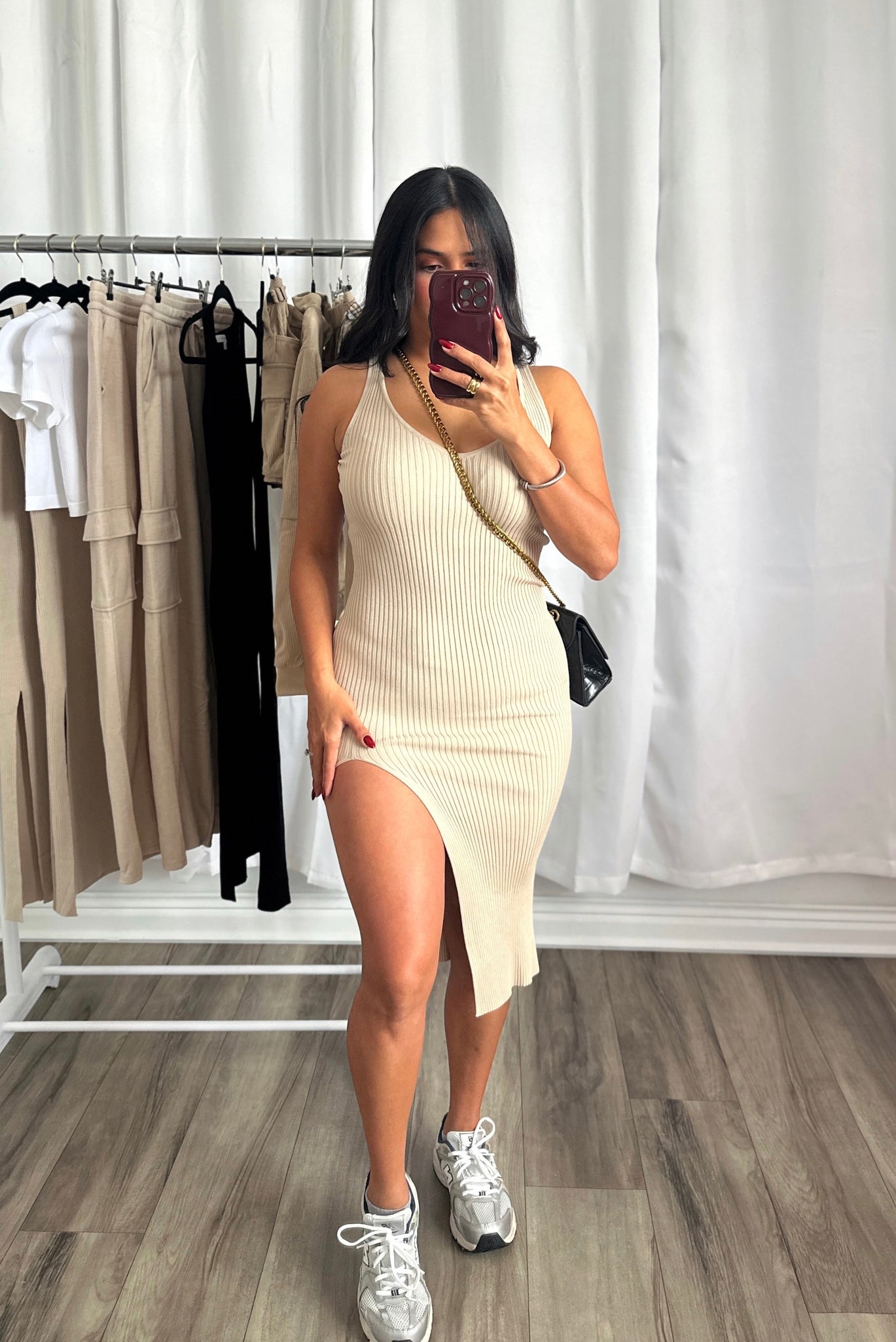 CASUAL NUDE DRESS