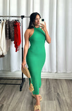 Load image into Gallery viewer, &quot;AMAZONIA&quot; HALTER NECK GREEN DRESS
