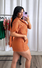 Load image into Gallery viewer, &quot;HELLO SPRING&quot; CROCHET ROMPER
