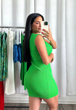 Load image into Gallery viewer, &quot;SINCERE&quot; GREEN RIBBED DRESS
