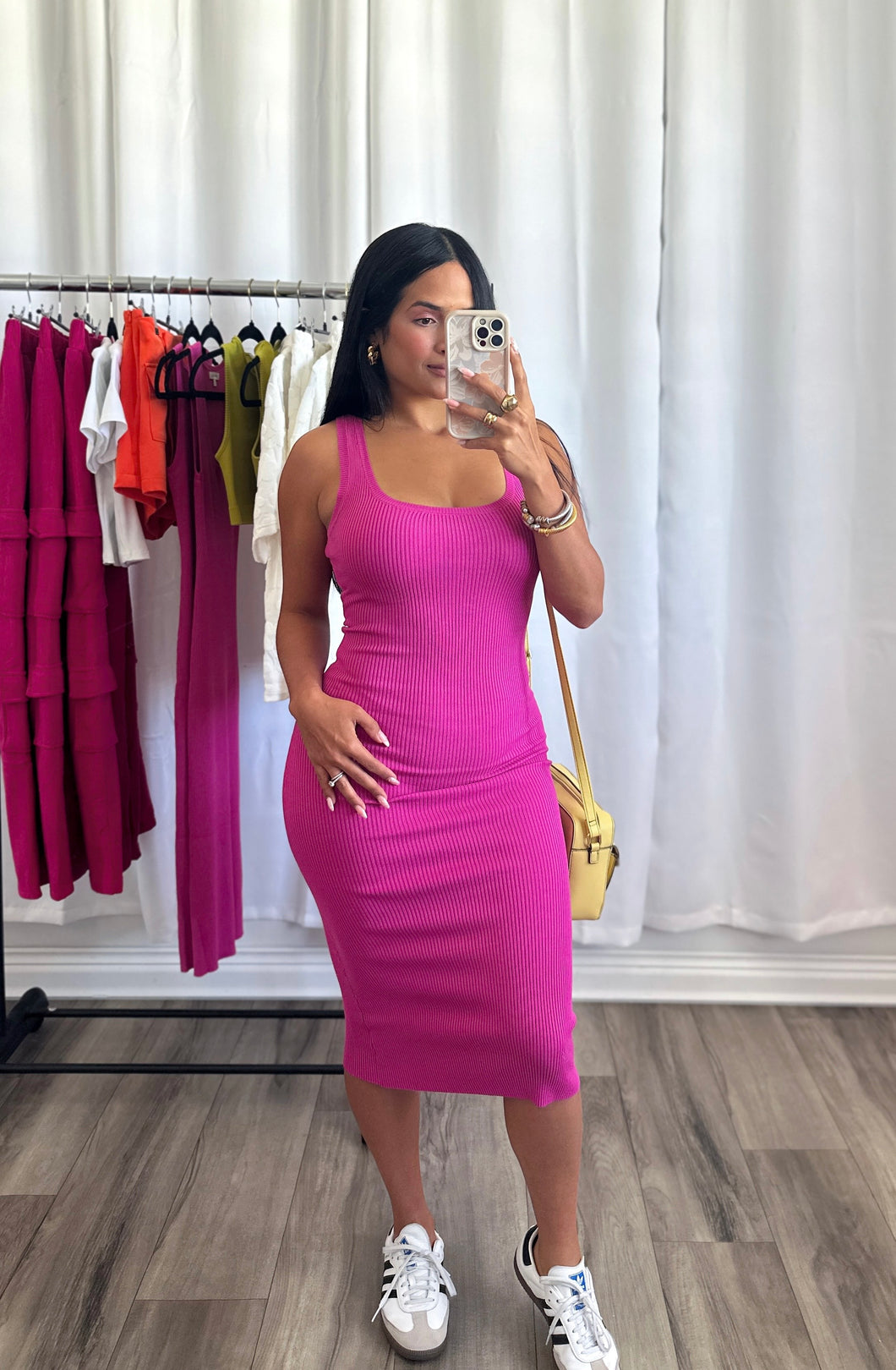 FUCHSIA CASUAL DRESS