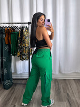 Load image into Gallery viewer, &quot;SAVAGE&quot; GREEN CARGO PANTS
