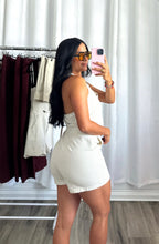 Load image into Gallery viewer, STRIPED LINEN VEST ROMPER
