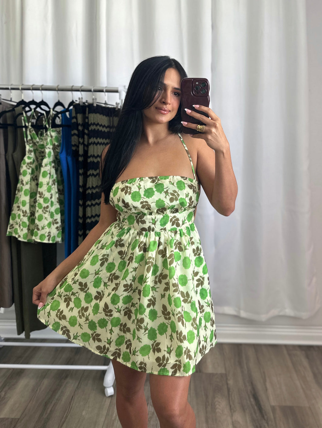 FLORAL PRINT MINI DRESS