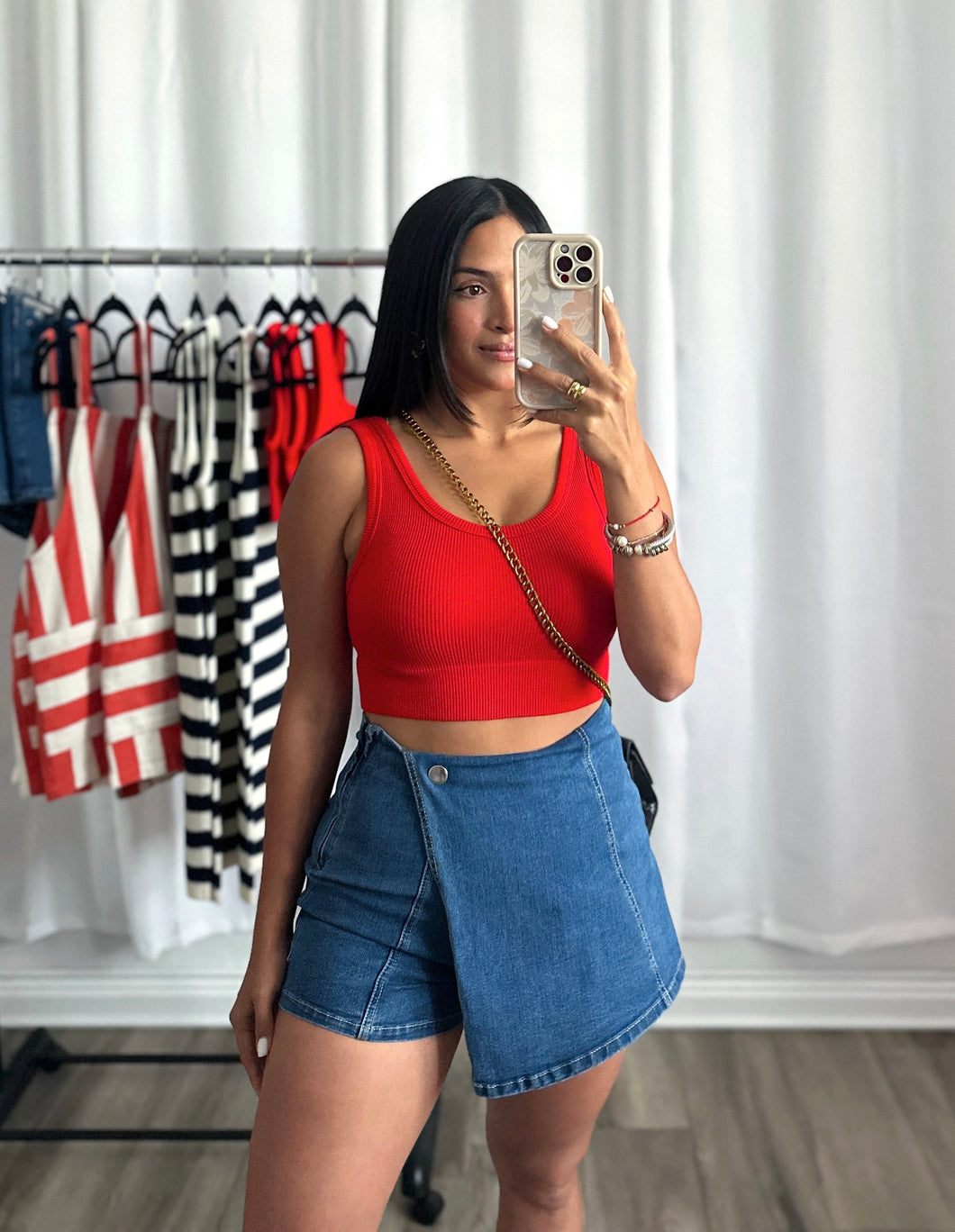 DENIM SKORT