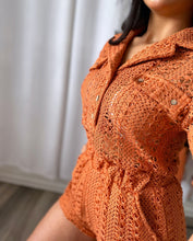 Load image into Gallery viewer, &quot;HELLO SPRING&quot; CROCHET ROMPER
