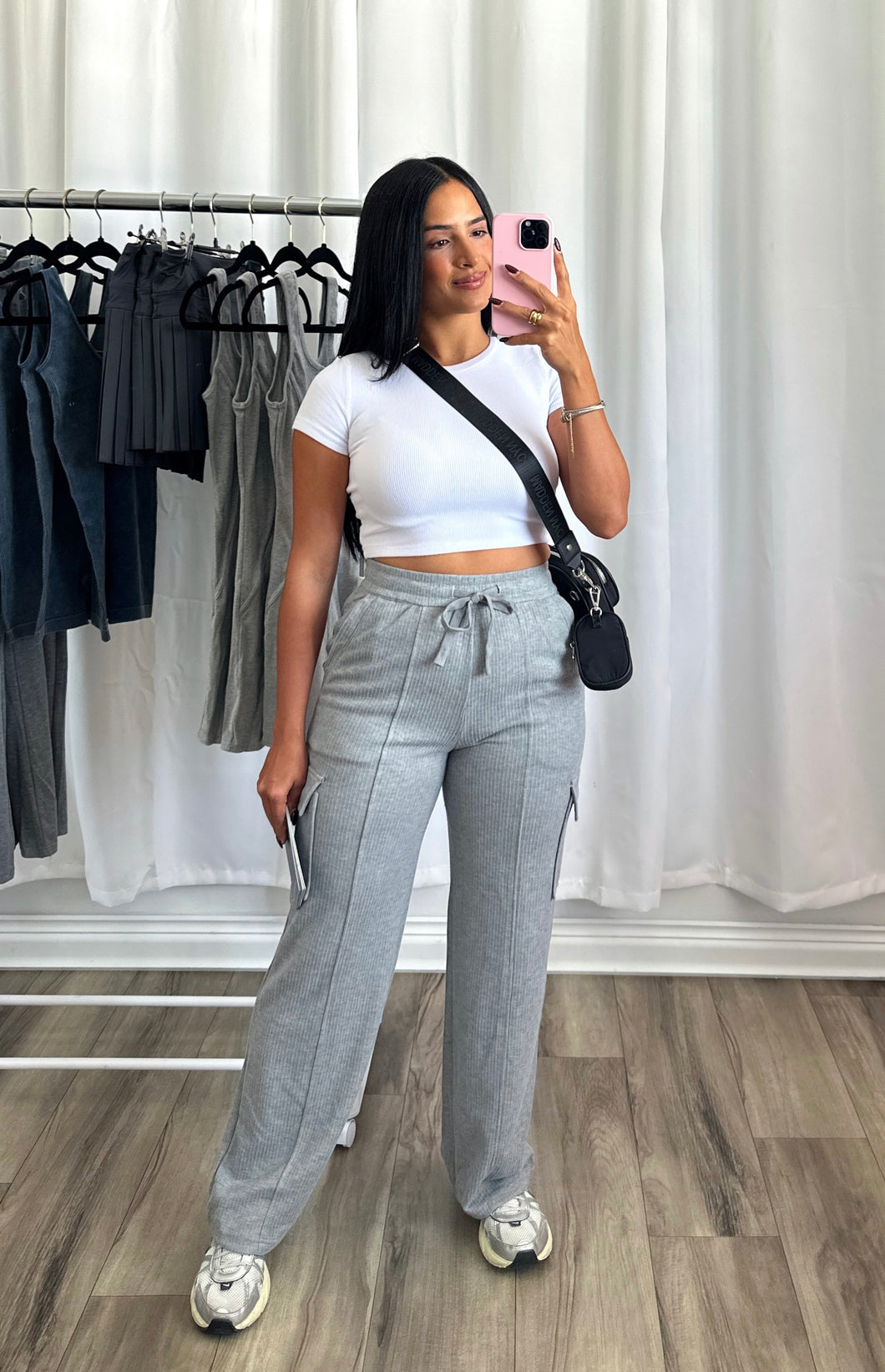 GREY CARGO PANTS