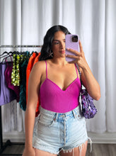 Load image into Gallery viewer, &quot;CRYSTAL&quot; FUCHSIA BODYSUIT
