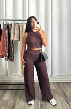 Load image into Gallery viewer, &quot;DARK BROWN PANTS SET&quot;
