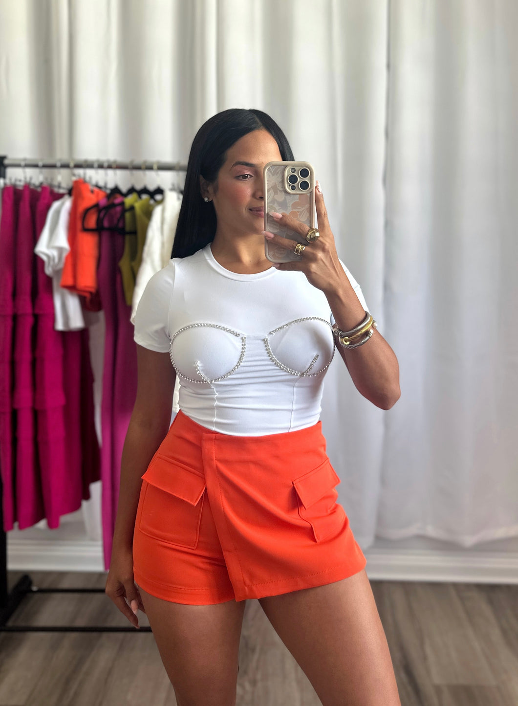 ORANGE SKORT