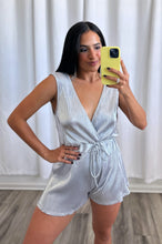 Load image into Gallery viewer, &quot;LET IT SNOW&quot; SILVER ROMPER
