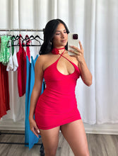 Load image into Gallery viewer, &quot;BORINQUEN&quot; RED DRESS WITH ROSE
