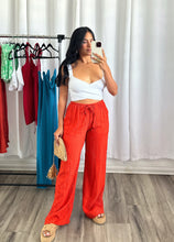 Load image into Gallery viewer, &quot;CARIBE&quot; RED LINEN PANTS
