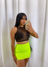 Load image into Gallery viewer, &quot;NEON NIGHT&quot; LEATHER SKIRT
