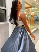 Load image into Gallery viewer, &quot;BLUE METALLIC&quot; SKIRT
