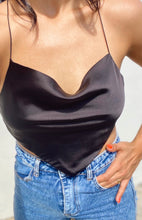 Load image into Gallery viewer, &quot;BLACK HEART&quot; SATIN TOP
